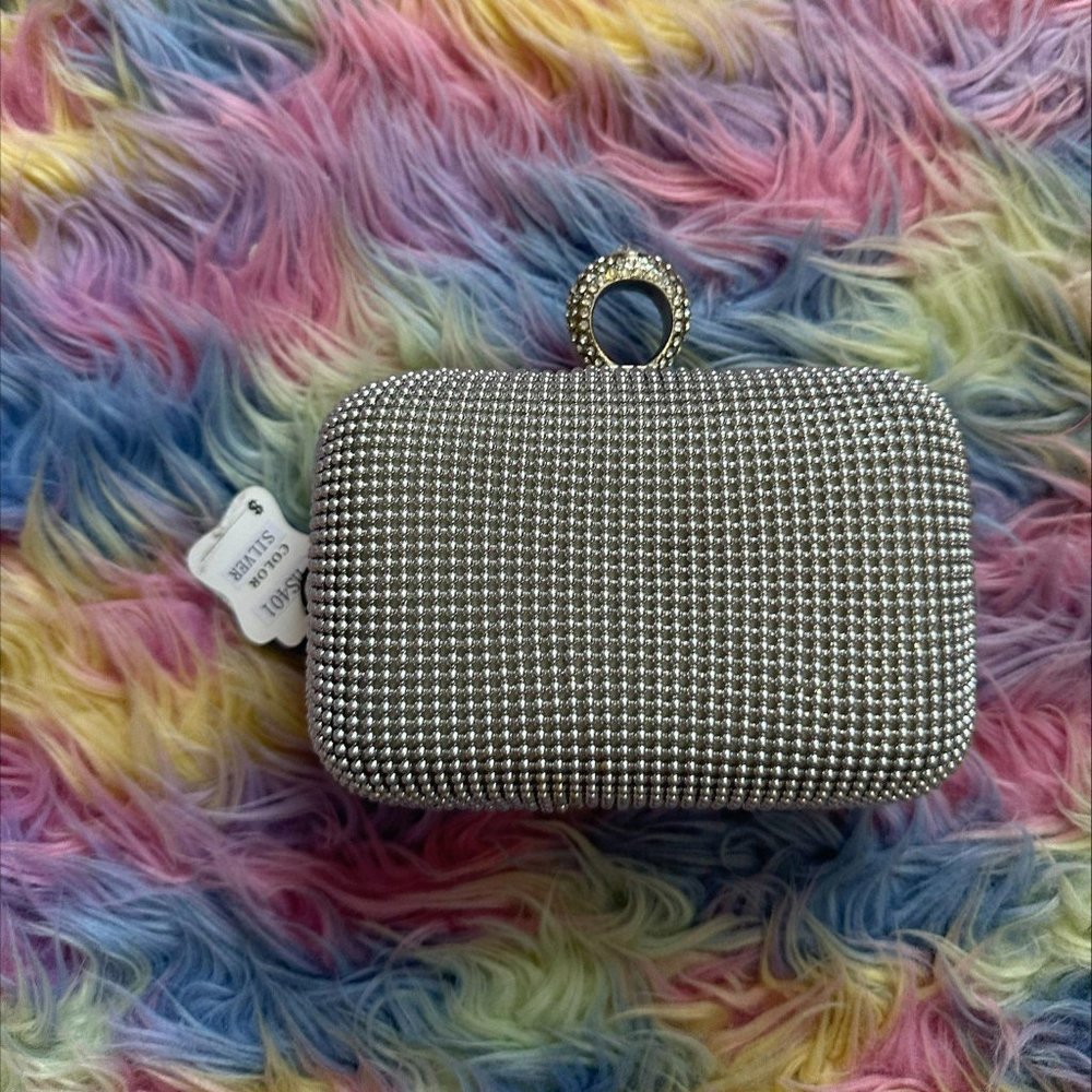 PRIMA DONNA SILVER CLUTCH BAG‎ - Picture 2 of 6